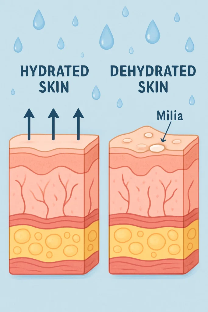 The importance of hydration and milia production Hanwell
